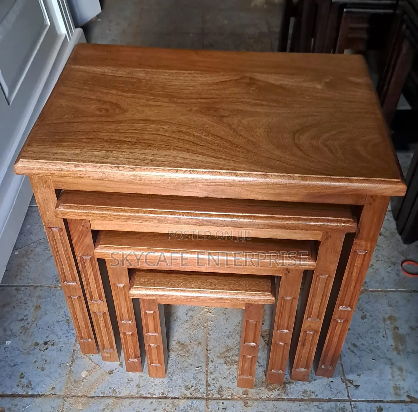 Solid Mahogany Nested Stools