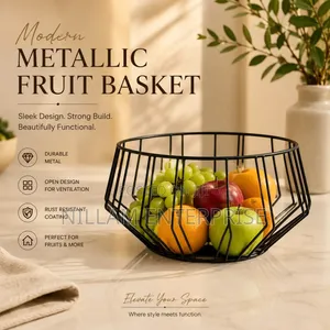 Metallic Fruit Basket
Sleek Design