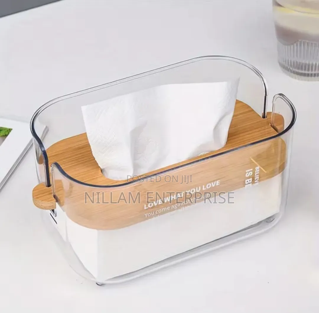 Acrylic With Bamboo Serviette Holder