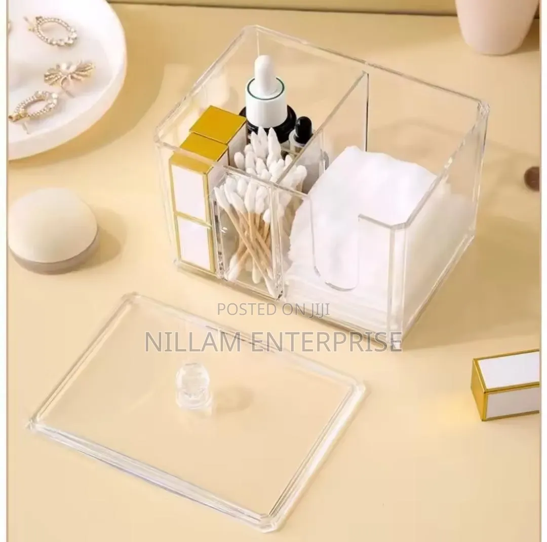 Acrylic Clear Partitioned Swab Organizer