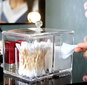 Acrylic Clear Partitioned Swab Organizer
