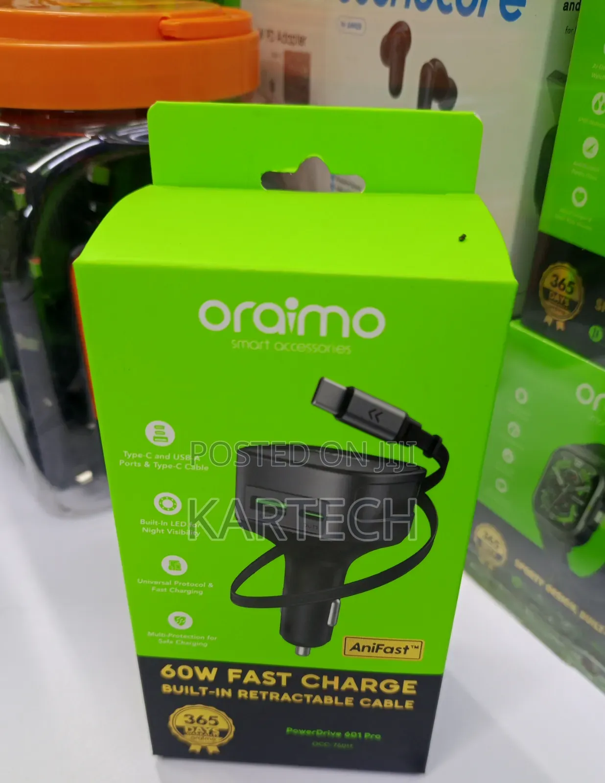 Oraimo PowerDrive 601 Pro 60W High-Speed USB Car Charger