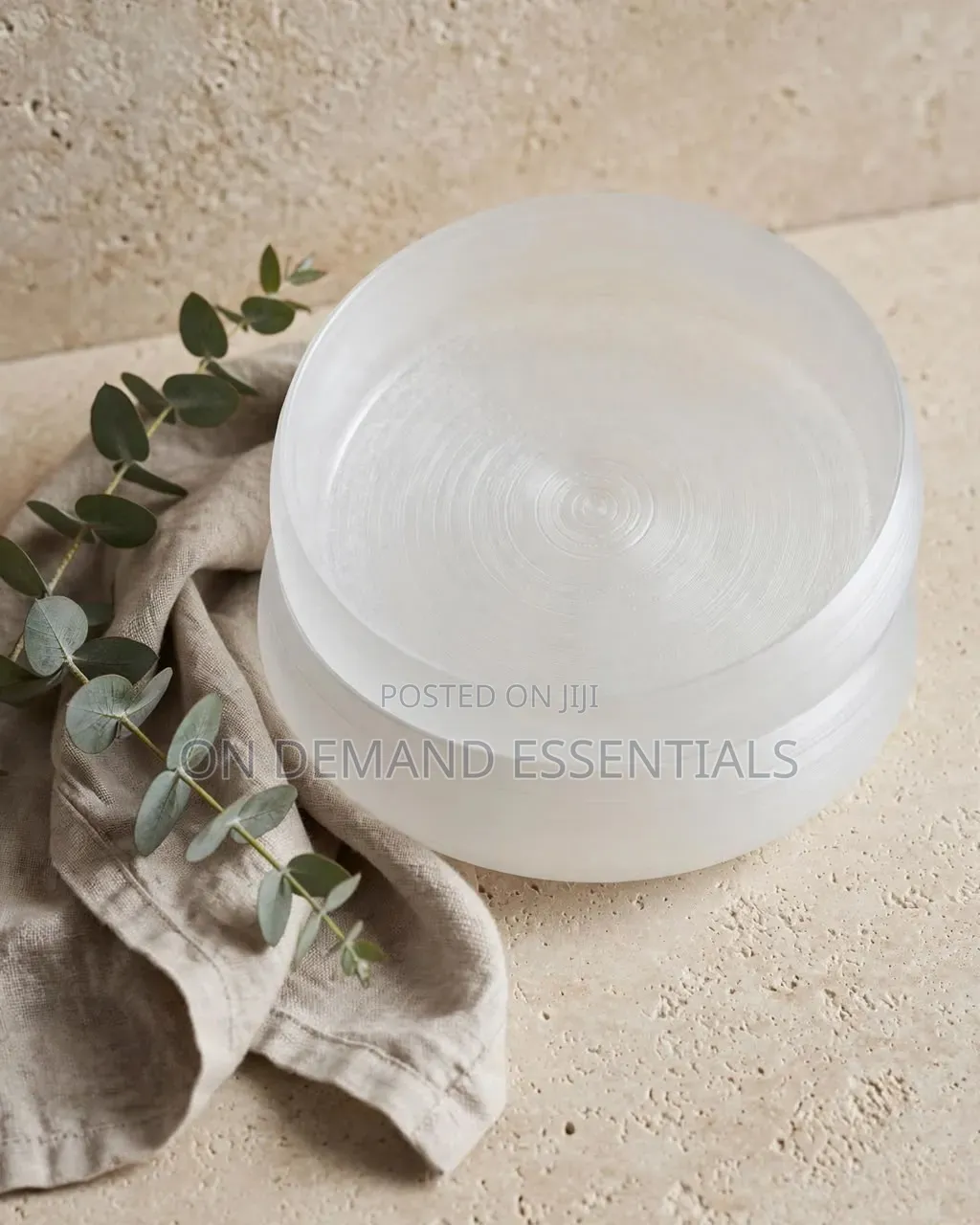 Frosted, Rippled,handcrafted Crystal Glass Dinner Plates