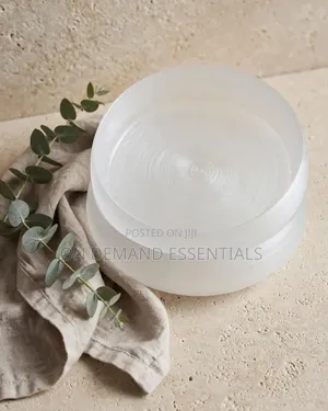 Frosted, Rippled,handcrafted Crystal Glass Dinner Plates