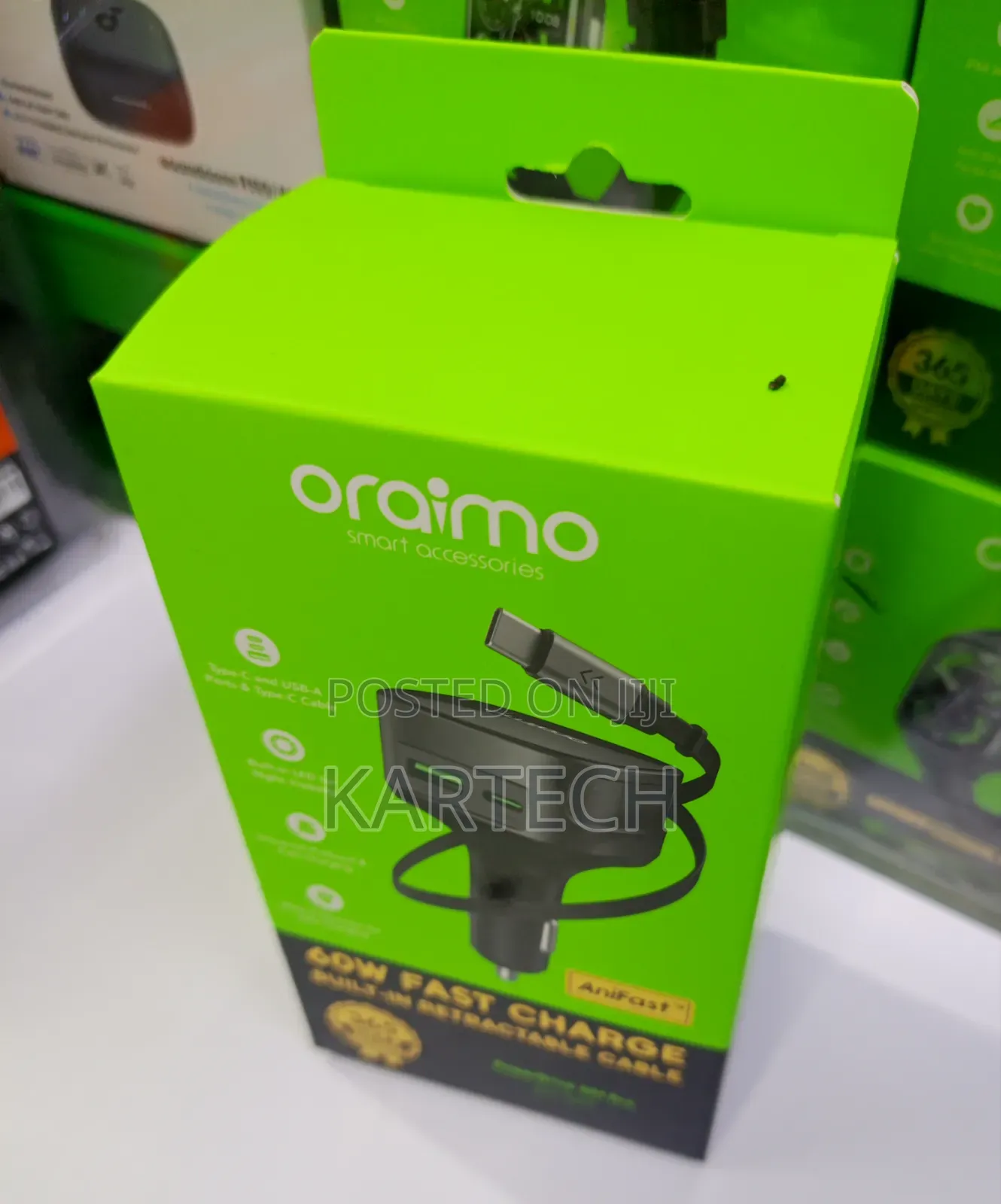 Oraimo PowerDrive 601 Pro 60W High-Speed USB Car Charger