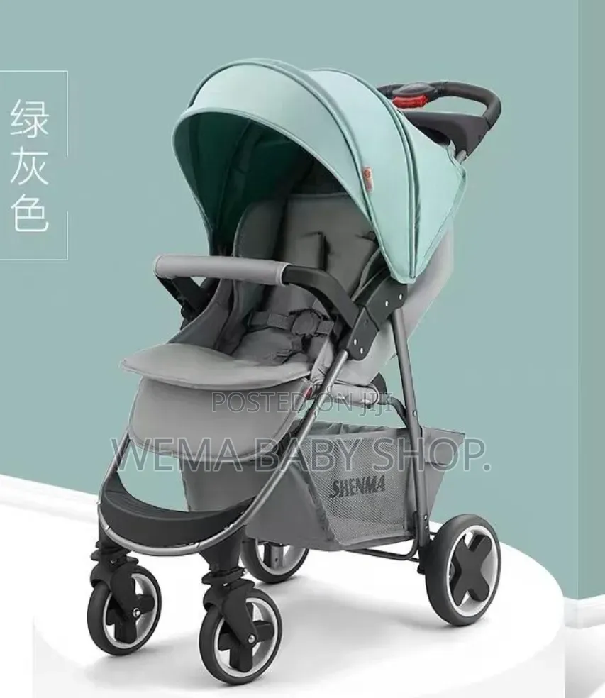 Baby Stroller – Foldable Pram With Comfortable Seat,Safety Harness