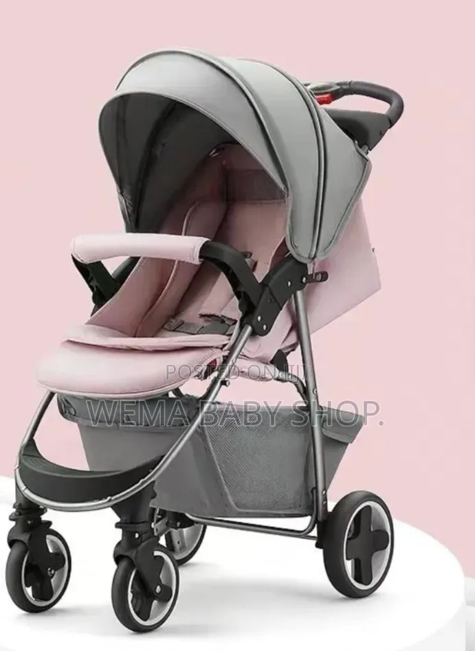 Baby Stroller – Foldable Pram With Comfortable Seat,Safety Harness