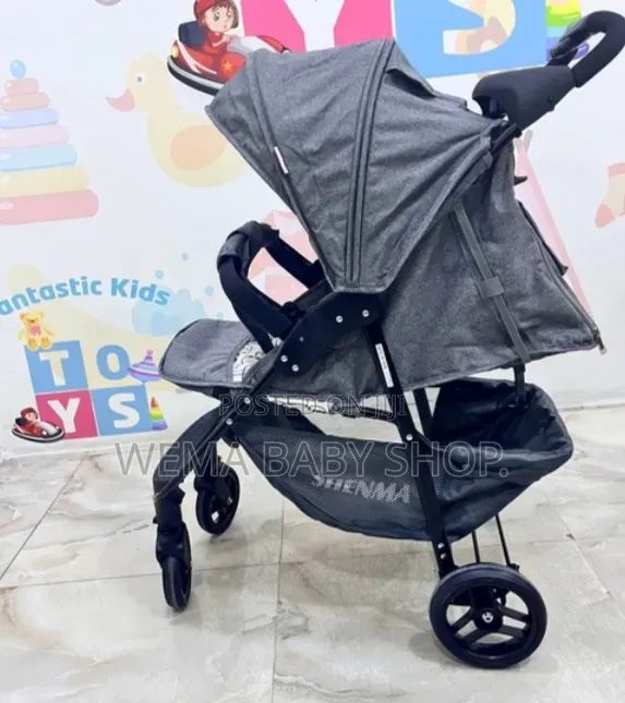 Baby Stroller – Foldable Pram With Comfortable Seat,Safety Harness