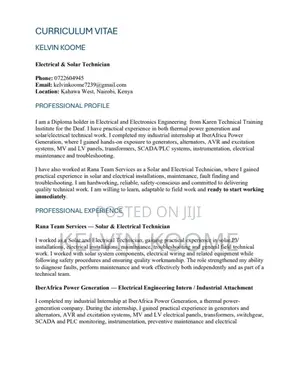 Electrical Technician Trainee