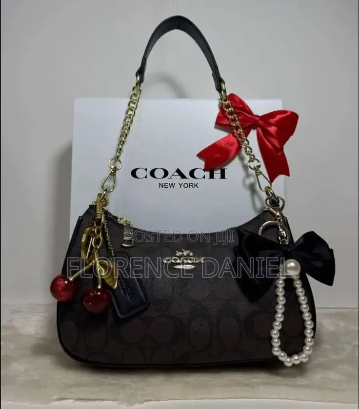 Coach-Style Ladies Shoulder Bags – Pink Black