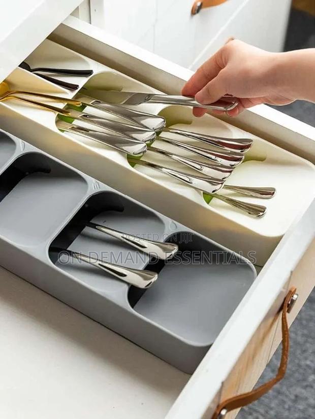 Drawer Cutlery Organizer
Grey,white - thumbnail 7