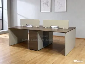 Walnut and Cream Office Desk
