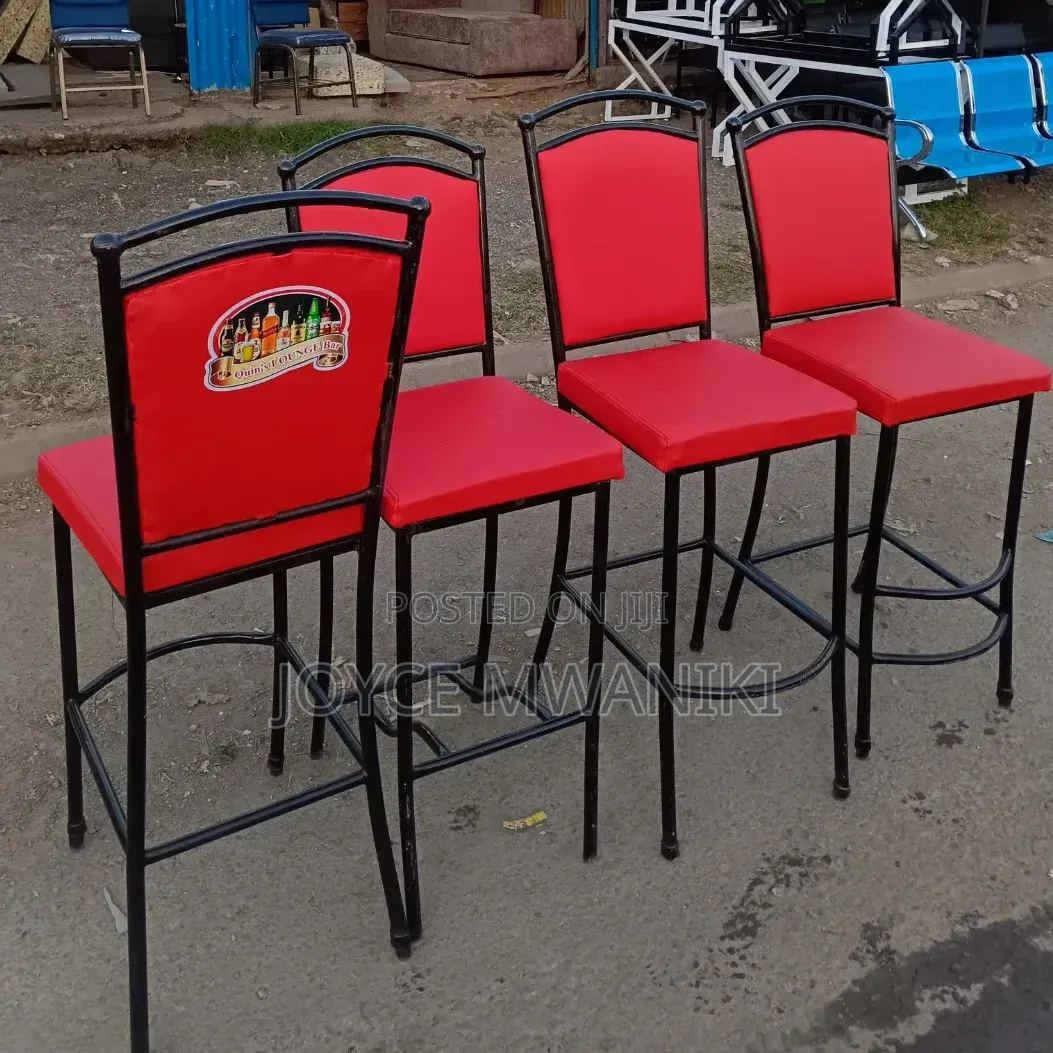 High Bar Red Branded Chairs or Counter Chairs 
