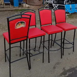 High Bar Red Branded Chairs or Counter Chairs 