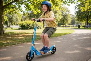 Kids Metallic Kick Scooters With Two Wheels