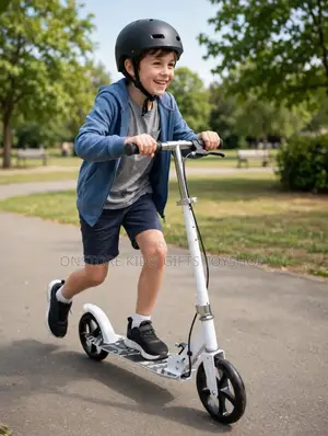 Kids Metallic Kick Scooters With Two Wheels