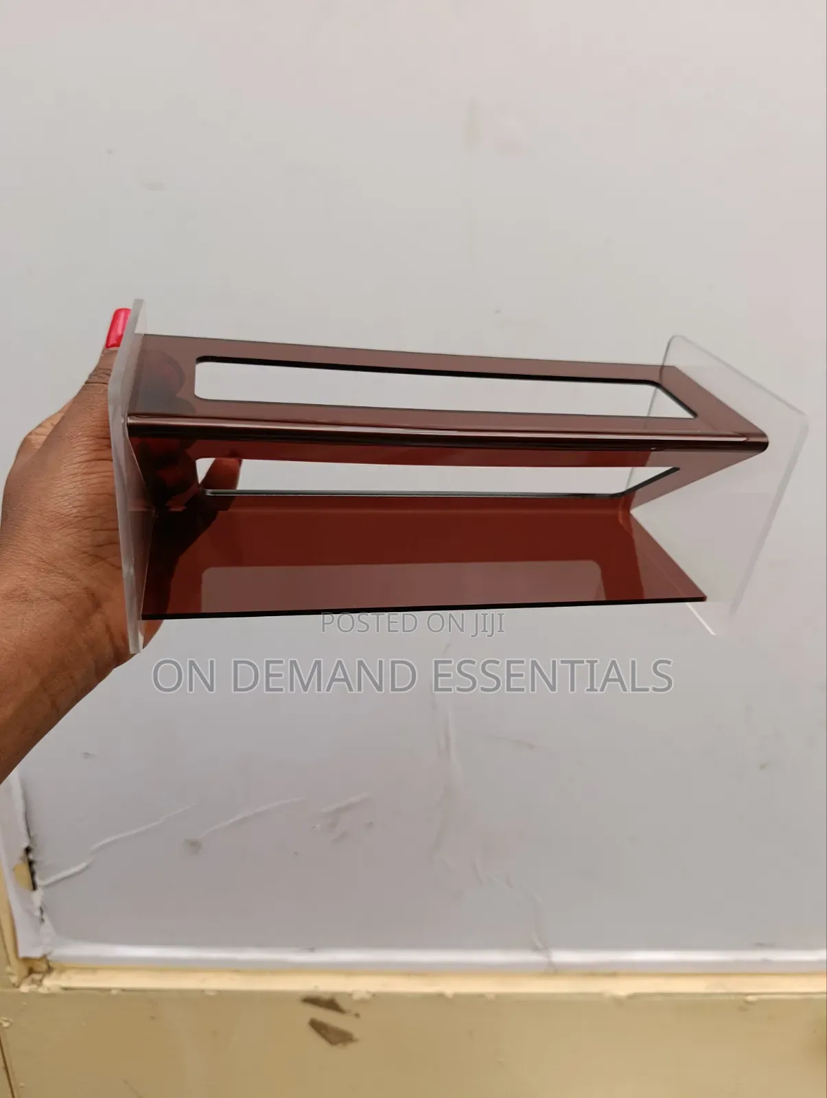 Clear Brown High Quality Acrylic Remote Holder