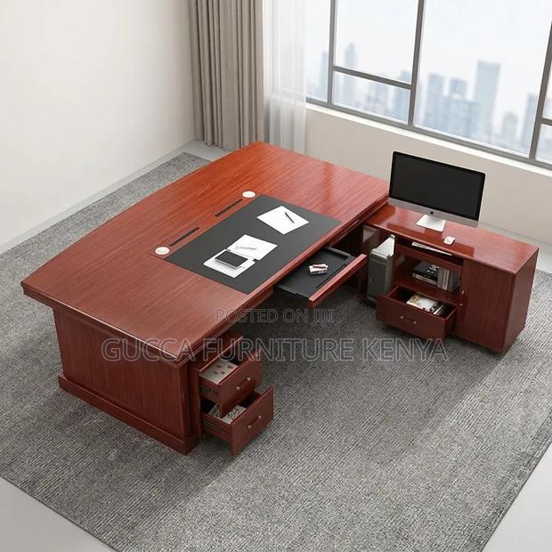 Executive Mahogany L-Corner Table-180cm - thumbnail 6