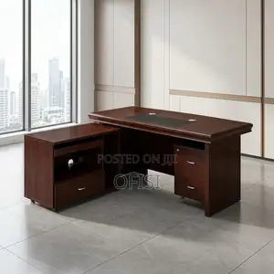 Office Desk; 1.4m Mahogany Executive Desk