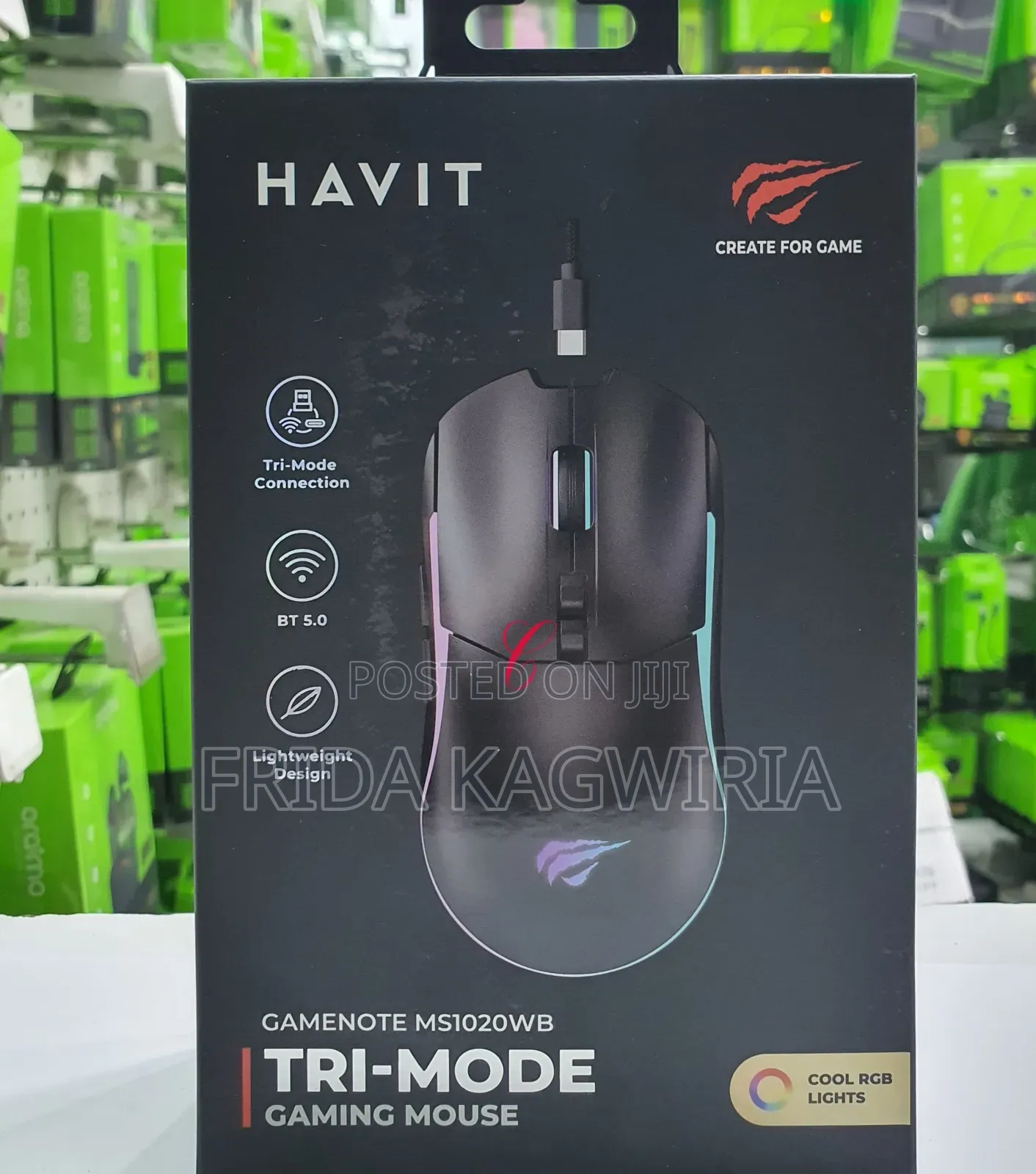 Havit Gamenote RECHARGABLE TRI-MODE Gaming Mouse