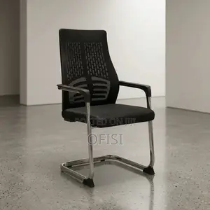 Office Chair; Black Waiting Office Chair