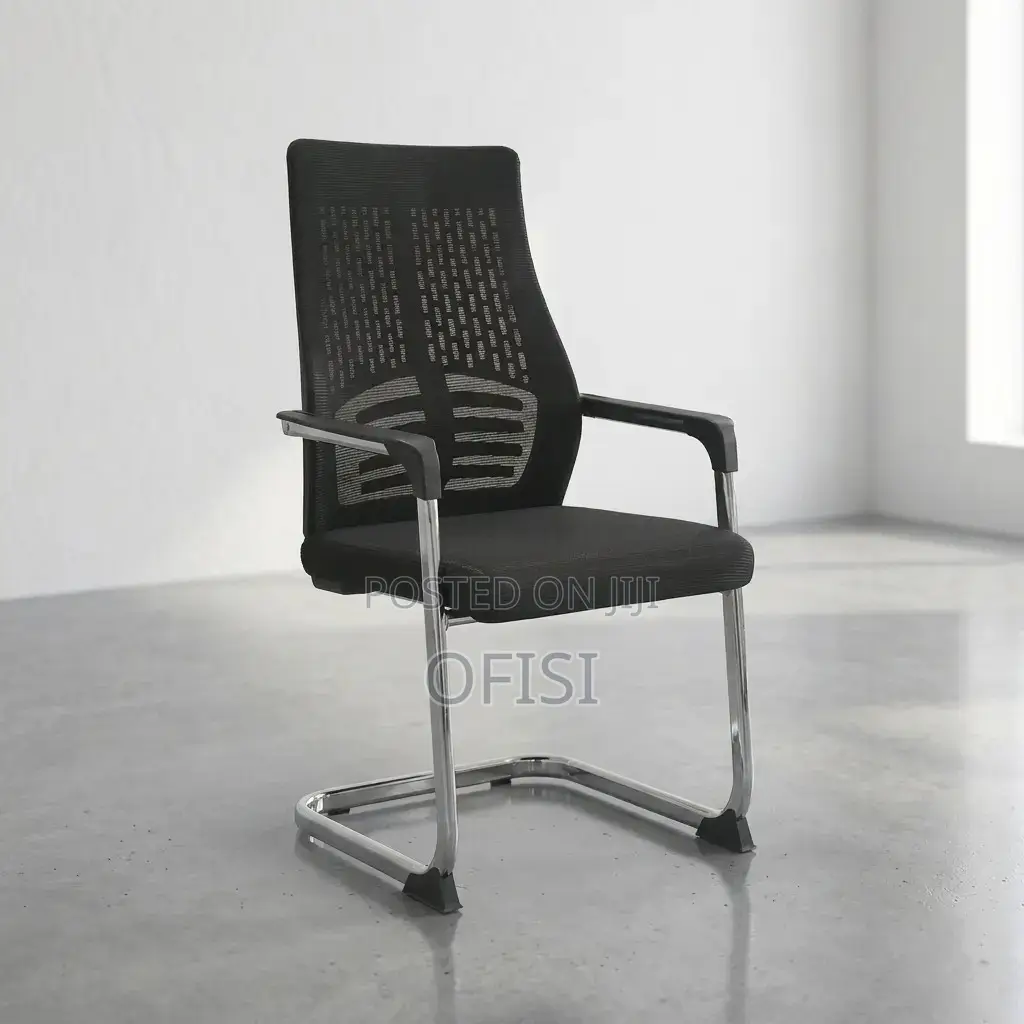 Office Chair; Black Waiting Office Chair