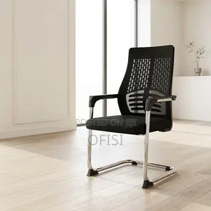 Office Chair; Black Waiting Office Chair