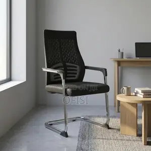 Office Chair; Black Waiting Office Chair