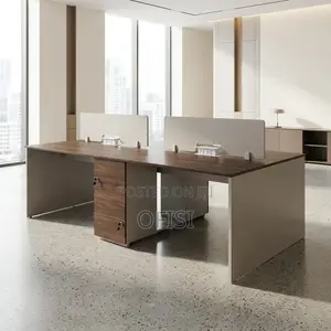 Office Workstation; Wooden 4 Seater Office Workstation Desk