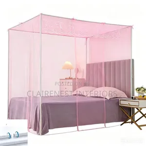 Keep Your Family Sleeping Comfortably With Pink 4 Stand Mosquito Net