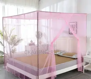 Keep Your Family Sleeping Comfortably With Pink 4 Stand Mosquito Net