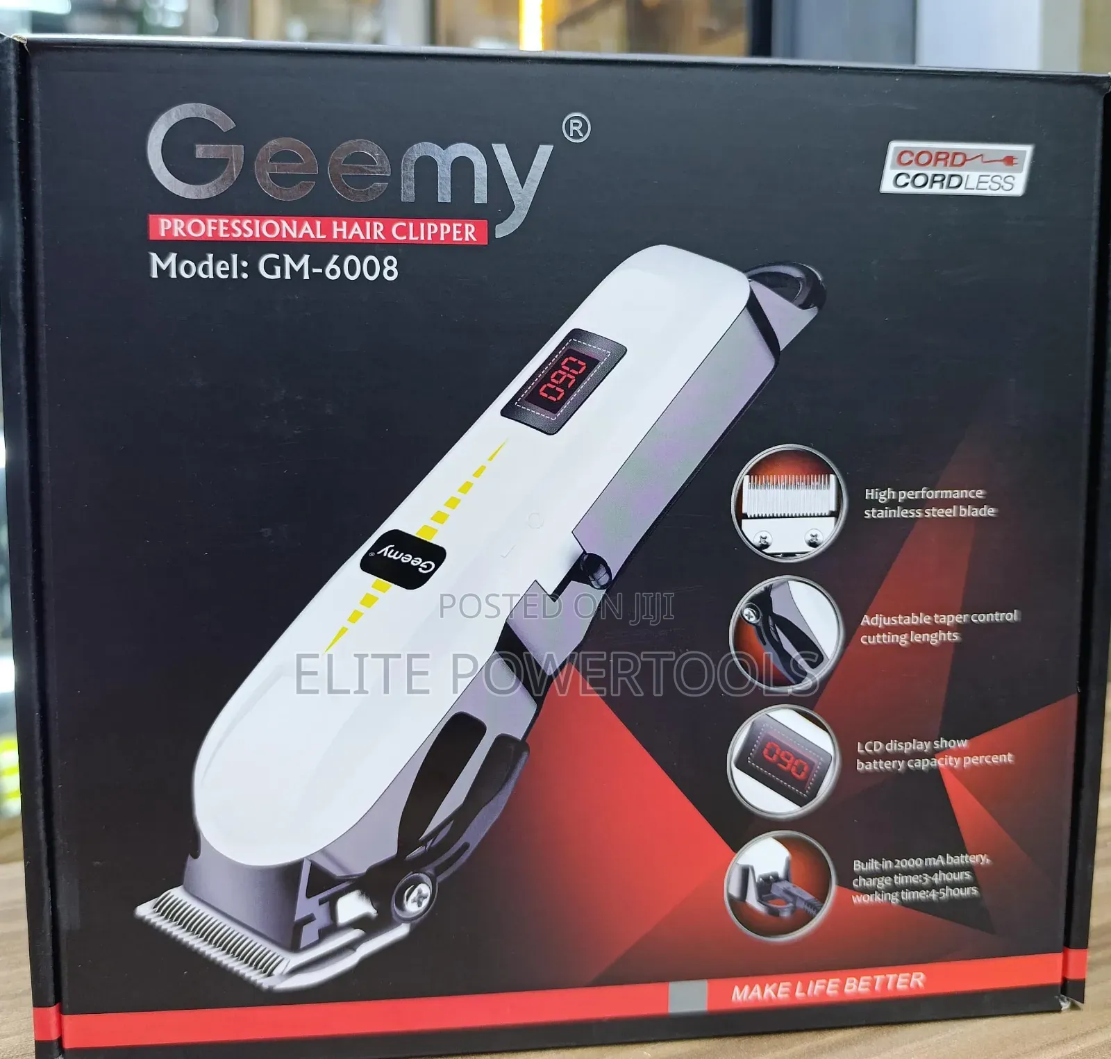 *Geemy Professional Cordless Hair Clipper/ Hair Clippers