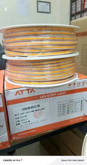 ATTA COB LED Strip Light 220V Warm White / White / Golden Yellow