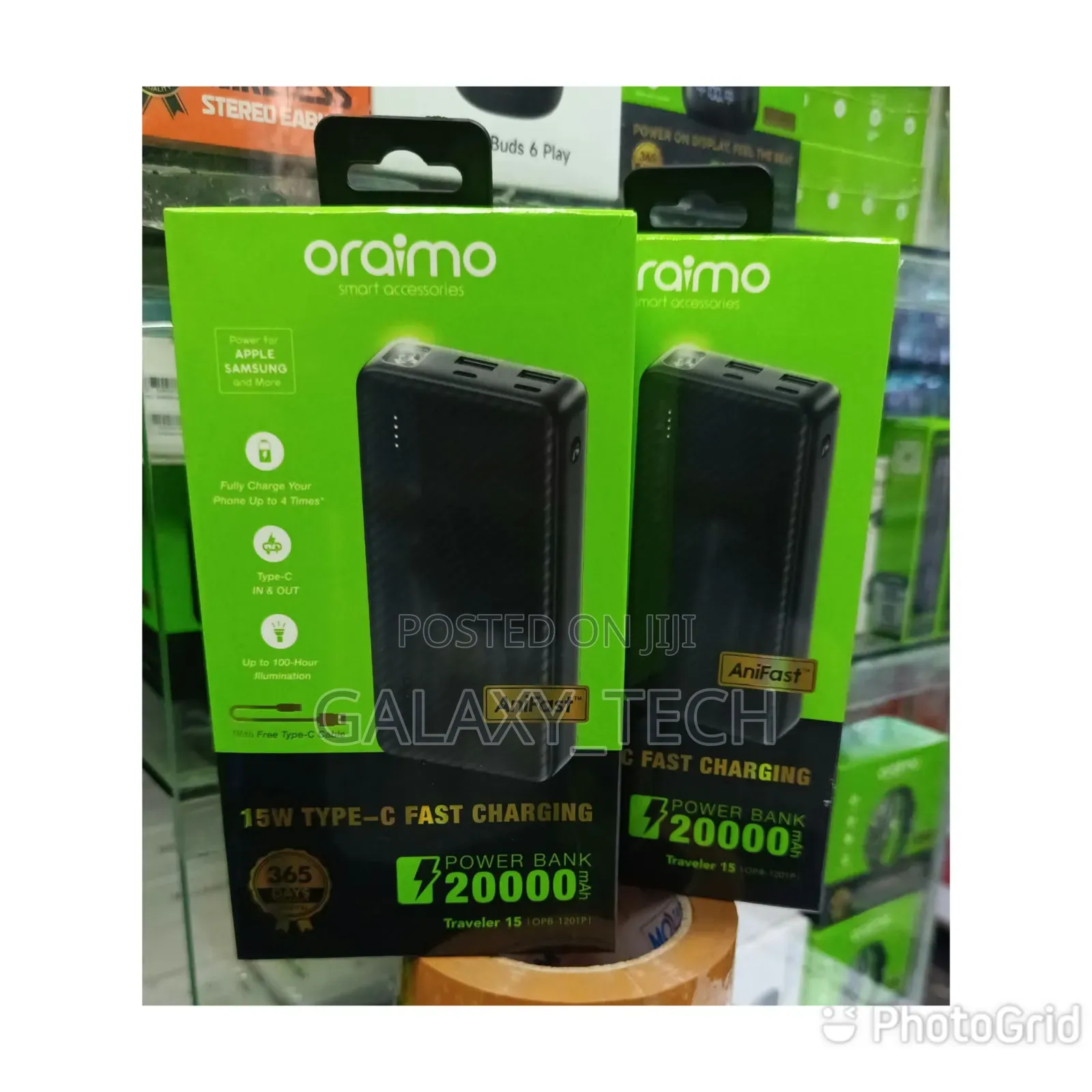 Oraimo 20000mAh Power Bank 15w- Type-C Fast Charge