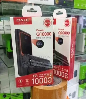 OALE Q10000 22.5W - Ultra Slim With Built-in Cables | iPhone + Type-C