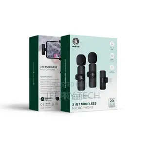 Green Lion 3 in 1 Wireless Microphone Type-C / Lightning / Aux - Green