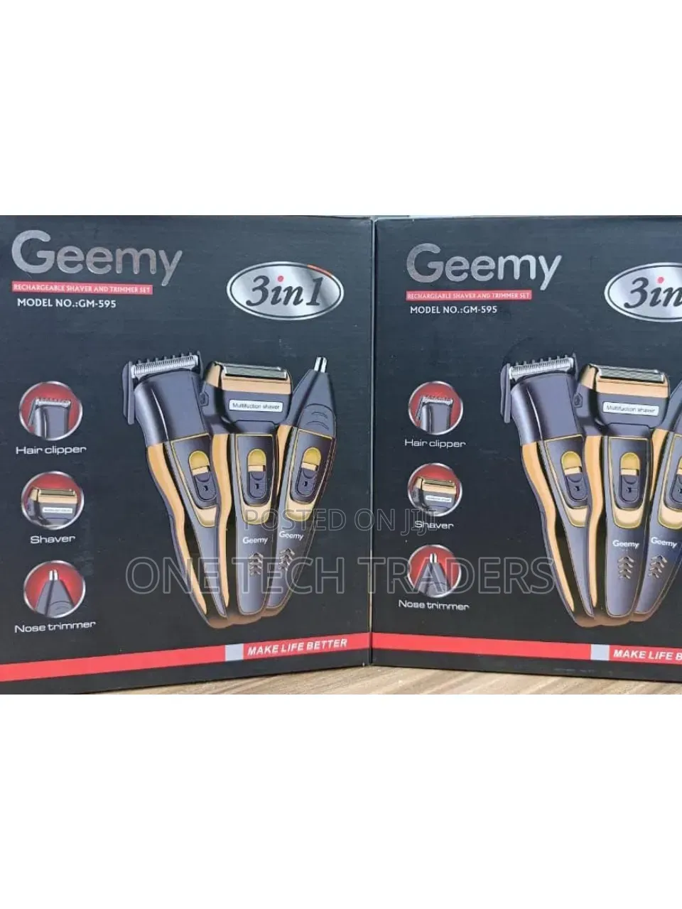 Geemy Shaver, 3 in 1 Rechargeablr Shaver and Trimmer Set