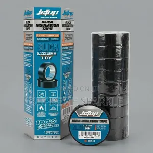10 Roll Pack Black PVC Electrical Insulation Tape 0.13x18mm