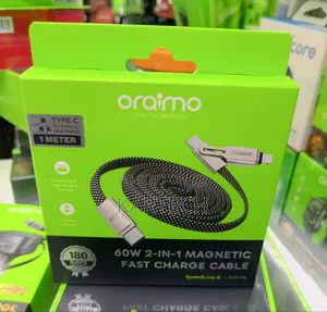 Oraimo SpeedLine 4 60W 2-in-1 Magnetic Fast Charge Cable (OCD-176)