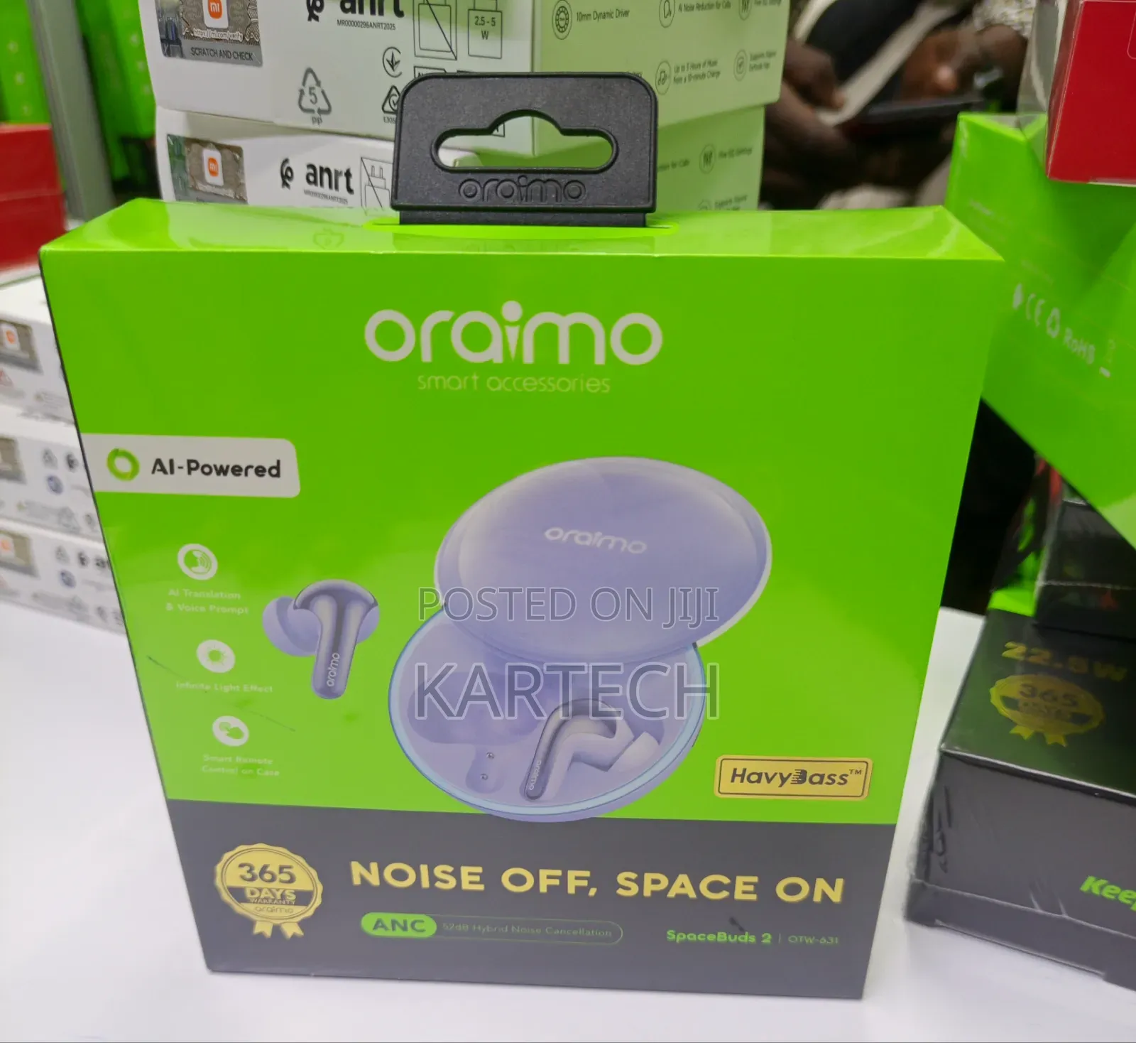Oraimo SpaceBuds 2 AI Powered ANC Wireless Earbuds