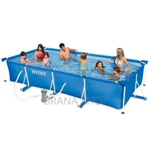 Intex Rectangular Frame Swimming Pool, Multi-Colour