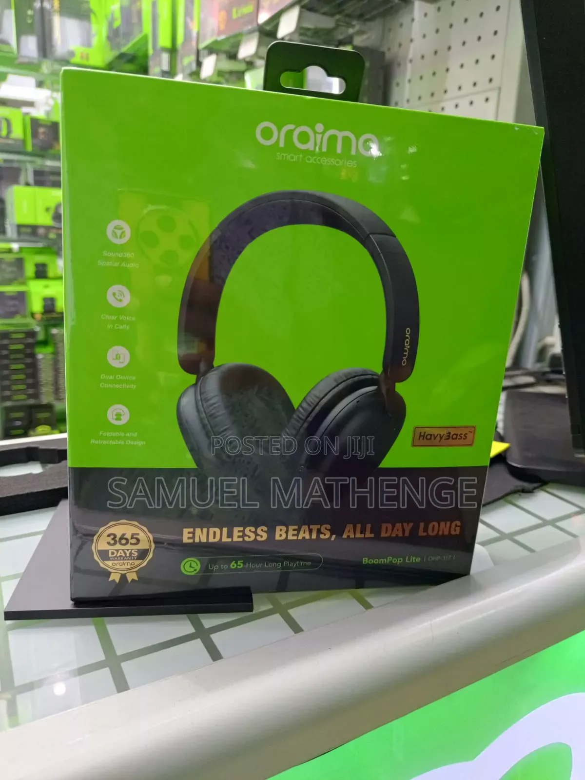 Oraimo Over-Ear Wireless Headset With Spatial Audio Dual Connectivity