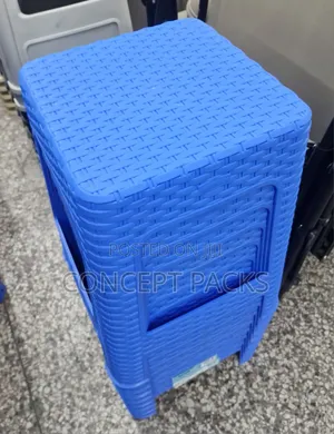 Blue Plastic Bamboo Stool- Kenpoly.