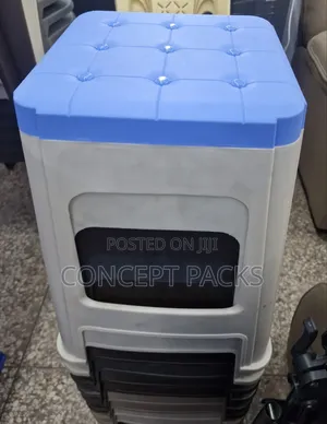 Blue Plastic Button Trendy Stool Kenpoly