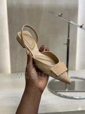 Comfy Glossy Pointed-Toe Slingback Flats Size 37-42