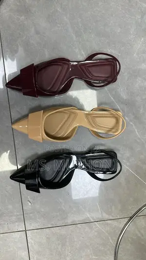 Comfy Glossy Pointed-Toe Slingback Flats Size 37-42