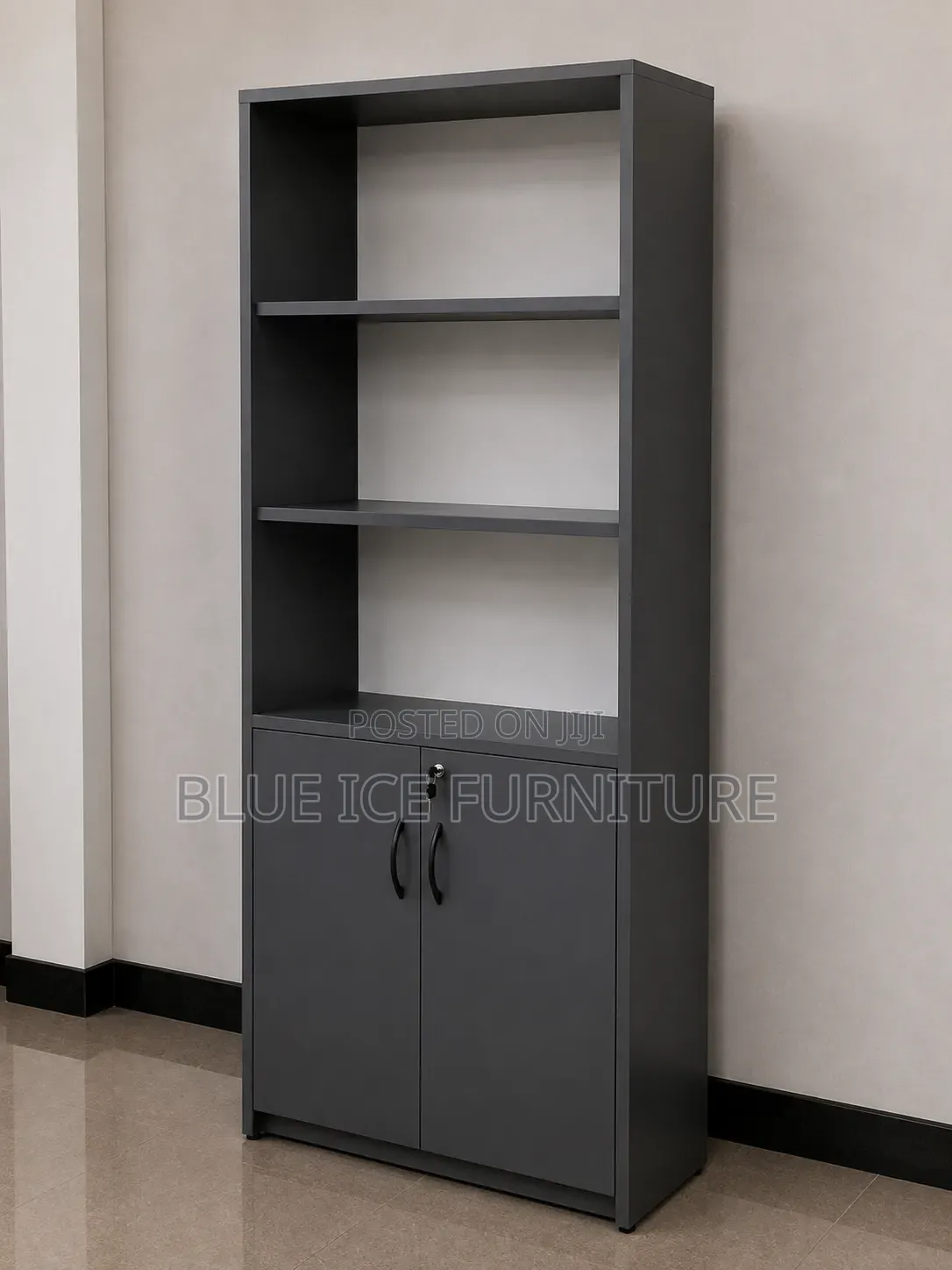 Modern Office Storage Cabinet With Shelves Lockable Doors