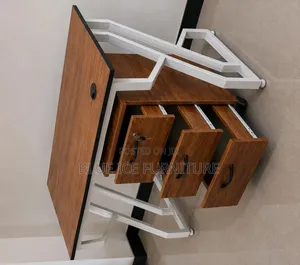 Modern Office Desk With 3 Lockable Drawers Cable Management