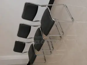 Black Visitor Chairs With Chrome Frame