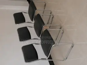 Black Visitor Chairs With Chrome Frame